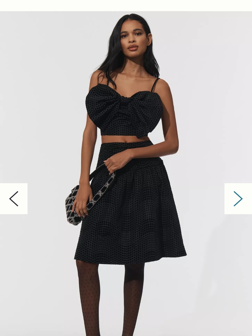 Anthropologie Black Textured A-Line Skirt